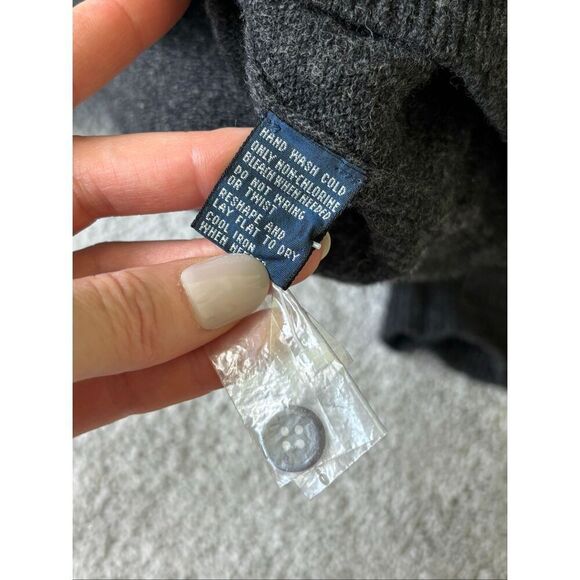 NWOT Polo Ralph Lauren Gray Lambswool Sweater, Large $128 E42 - Picture 3 of 6